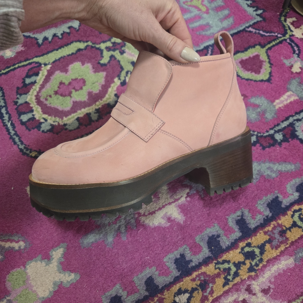 Sies Marjan Pink Platform Loafers